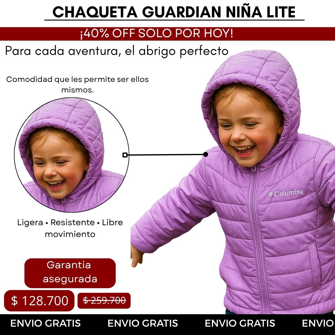 CHAQUETA GUARDIAN NIÑA LITE🩷