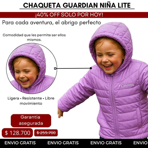 CHAQUETA GUARDIAN NIÑA LITE🩷